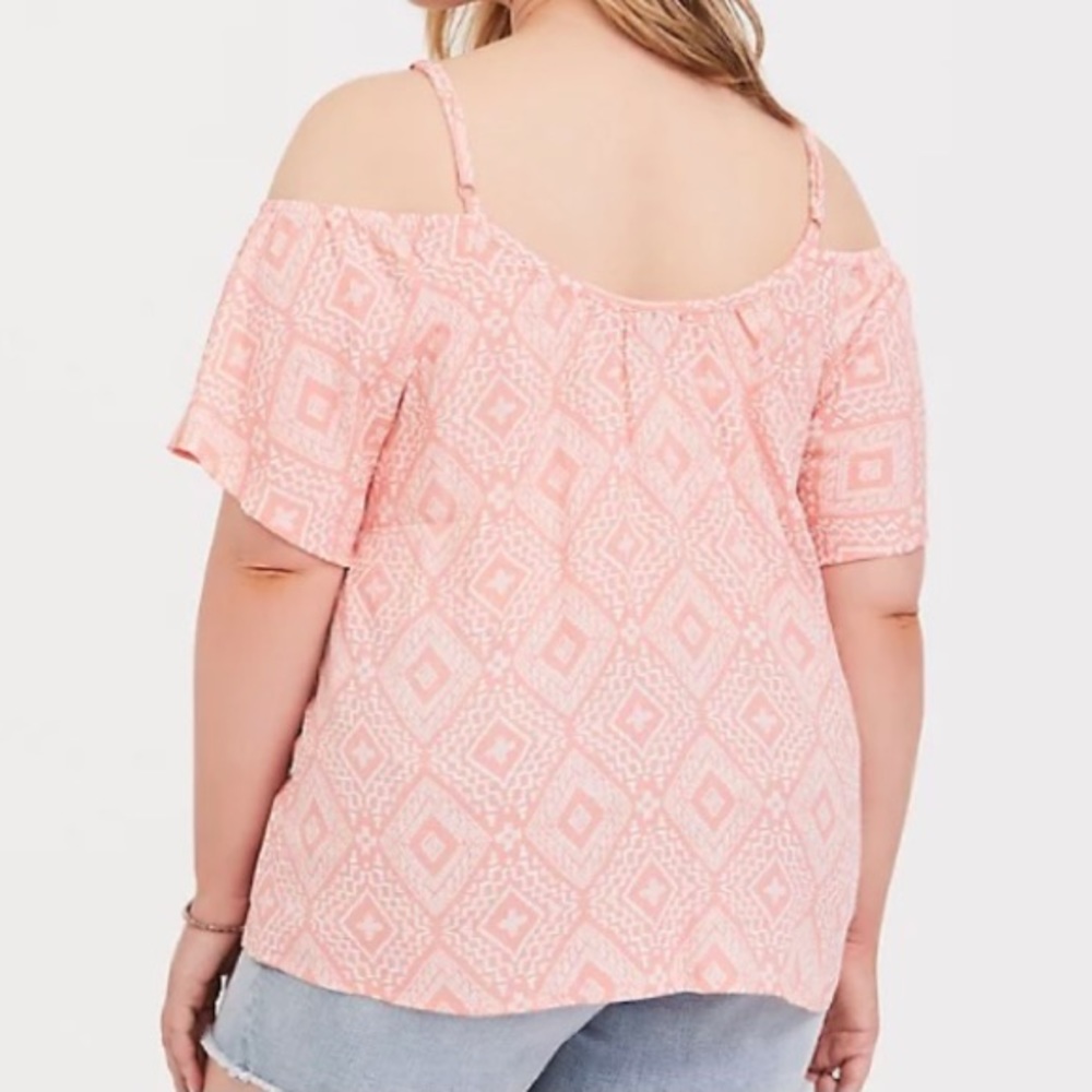 Torrid Patterned Cold Shoulder Top - image 2